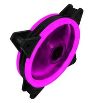 120mm PC 컴퓨터 케이스 팬 냉각 쿨러 4 핀 조정 가능한 RGB Led Ventilador 12V DC 속도 조절 라디에이터, purple