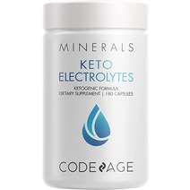 다이어트보조제 Codeage Keto Electrolytes Supplement u2013 비건 전해질 정제 w 마그네슘 칼륨 칼슘 ampamp 소금 - 분말 알약 드링크 하이드레, [02] 180개(2개 팩)