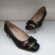 탠디 여성 4cm 블랙 발등장식 펌프스 WM119M236LA087