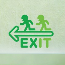 [바보사랑] 비상구 스티커 (SS0118), 타입:C / 색상:A