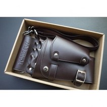 미용사 스텝가방 힙색 헤어 인턴 가위집 도구 벨트 파우치 수납 어깨용 밸트 크로스, N02 .브라운