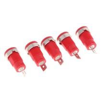 5pcs 4mm 바나나 플러그 안전 소켓 패널 마운트 바인딩 포스트 소켓 32A, 설명, 금속, 레드