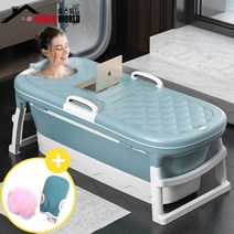 가정용사우나 반신욕기 접이식욕조 1인 이동식욕조 홈스월드 간이 휴대용, 02. 접이식욕조 중형 덮개미포함-핑크