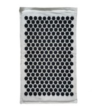 자연 린넨 코코넛 야자 마사지 요가 매트 74x44cm 스포츠 베개 가방 로터스 스파이크 지압 쿠션 Accupresure, 1pc black mat