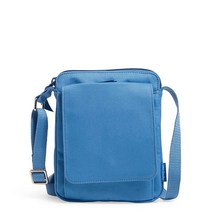 Vera Bradley RFID 보호 기능이 있는 면 미니 힙스터 크로스바디 지갑 블랙 반다나 메달리온