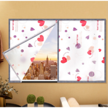 kfic 방풍비닐 보온필름 동결방지 밀폐창문 바람막이 방한용 두꺼운 투명 보온커튼, 지퍼형, 고양이 스타일