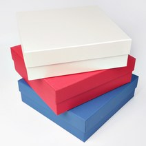 하드케이스 상하분리형 상자 (선물상자) 큰박스 큰선물상자 싸바리 큰선물박스, 1개, 4호-170 x 170 x 65mm(화이트)