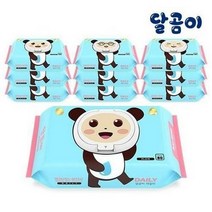 달곰이 저자극 아기물티슈 데일리 플레인 캡형 10팩, 2세트