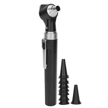 휴대용 전문 진단 키트 귀 케어 검사 Otoscope Eardrum 내시경 검경 깨끗한 전기 세트, 검은 색