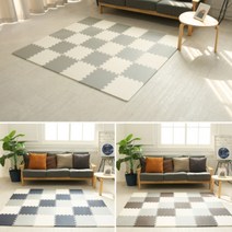 o0l0o10p 아기방매트 EVA 패턴 조립패드 아이 방충격방지매트 원룸 바닥쿠션 북유럽퍼즐매트ll0II, 아이보리