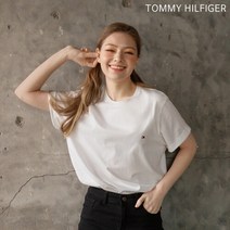 타미힐피거 타미힐피거 T3139 크루넥 반팔티셔츠 화이트