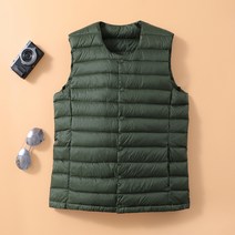 남성 M~3XL빅사이즈 100%오리털 경량패딩 조끼 점퍼