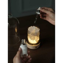 석고방향제몰드 디퓨저용기 석고틀 LED 크리스탈 석고, 오렌지 솔트 스톤(플러그인 버전) 장미정원