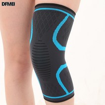 DFMEI 스포츠 니트 무릎 보호대 통기 운동 보호대, 주황색 빨간색 패드-2, l