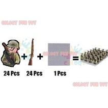 비행기프라모델 비행기모형 WW2 밀리터리 피규어 빌딩 블럭 장난감 어린이용 국가 육군 군인 조립 브릭 교육용 장난감 크리스마스 선물 신제품, 24pcs 6