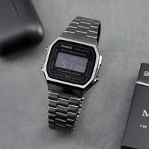 카시오 빈티지 차콜 디지털 남녀공용 프리버클 손목시계
