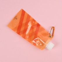액티라이프 접이식 스포츠 등산 물병 물통, 일반형/오렌지, 500ml