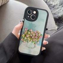 분위기있는 유화꽃다발케이스