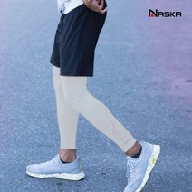 남자 스포츠레깅스 발토시 여름용 레그워머 타이즈, 흰색