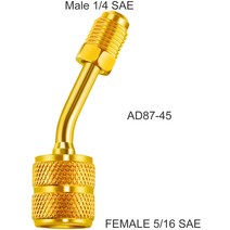 미니 시스템 에어컨 HVAC 냉동 서비스용 R410a 충전 진공 포트 어댑터 변환기 2 피스, 한개옵션0
