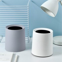 책상위에서 사용하는 심플한 디자인 원형 미니 휴지통, 그레이