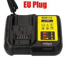 디월트충전기 호환 최신 DCB112 빠른 충전기 4.5A DeWalt 10.8V 12V 14.4V 배터리 DCB200, 03 DCB112 EU Plug