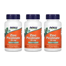 [3개] 나우푸드 징크 아연 피콜리네이트 50mg 120베지캡슐 피콜린산