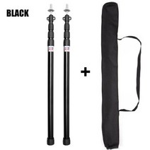 타프 폴대 텐트 슬라이드 사이드 홀리데이 메인 캠토리 슬라이딩 헥사 수리캠핑 쉼터 방수포 캐노피 용 조정 가능한 천막 폴 방수포 극 초경량 소형 지지대, 검은색