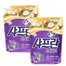 샤프란 시어버터 릴렉싱아로마 섬유유연제, 2개, 1.6L