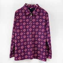 국민할매 국내생산 할머니옷 겨울티 기모 꽃나염 긴팔 카라티셔츠[WD_4] 요양원옷