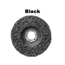 125mm 폴리 스트립 디스크 연마 휠 페인트 녹 제거제 깨끗한 금속 오토바이 앵글 그라인더 폴란드어 자동차 용 그라인딩 휠 도구, 5개, 검은색, 125x22mm