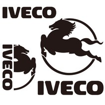 마이웨이카 이베코 스티커 화물차 트럭 트레일러 버스 튜닝 IVECO 로고, 로고1, 검정색