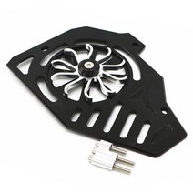 오더봇 혼다 pcx 엔진 팬커버 휀커버 라디에이터 회전 cnc 알루미늄 가공 튜닝 야마하 nmax 호환, 블랙, 1개