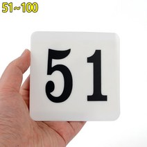 게임방 좌석 숫자 표시판 네모형 51에서 100번 PC방좌석표시, 82