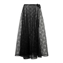 [엠므] ASTER Tulle Layered Sequin Wrap Skirt