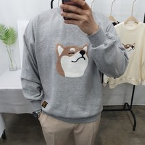 남녀공용 커플 강아지 시바견 특양면 제임스 삼광빌라맨투맨 5COLOR