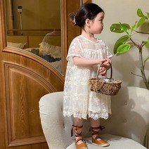 [에리쏭키즈] 셀리 자수 샤 원피스 데일리 화동 자매룩