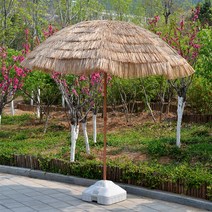 야외 파라솔 접이식 파라솔 비치 우산 짚 우산 짚 우산 짚 우산Yq0225, 단일 우산(2.0m) 조종 가능