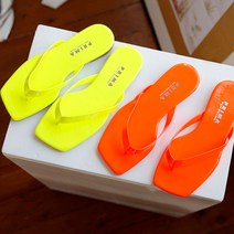 더예뻐 국내제작 네온 쪼리 슬리퍼 에나멜쪼리 여성쪼리