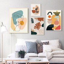 채우다 공간 유화DIY 명화그리기 거실그림 호크니 유화색칠하기 해바라기 유화그리기세트 추상화 모던화 팝아트 유화세트 미니유화 그리기 동물유화 그림 증정 1+1, 그린브라운02