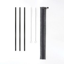 슈라앤쇼라 스테인레스 빨대 슬림 방수 세트 / 스타벅스 벤티 친환경 휴대용스트로우, 레인보우 8mm 세트