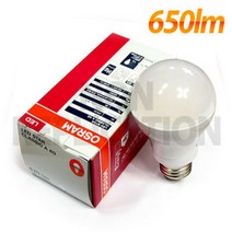오스람 LED전구 램프 - 220V 9W (50W 대체), 주광색