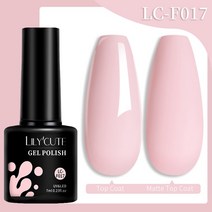 네일아트 LILYCUTE 7ml 베이스 젤 매니큐어 밝은 색상 반영구 흡수 UV LED 강화 네일 아트 닦을 필요 없는 탑 코트, 88 LC-F017