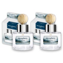 몽때리 퍼퓸 차량용 방향제 자동차 디퓨저 50ml 2개, 일글리시 페어앤프리지아