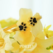 [뽀르띠] 황금 호랑이띠 범띠 순금 흑호 발바닥 백일 뱅글 돌팔찌 3.75g/7.5g