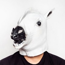 PARTYPANG 할로윈파티 분장소품 가면 안경 R83_말가면 [화이트], 단품
