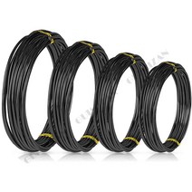 분재 철사 (1.5mm 2mm 2.5mm 3mm 각 100g) 블랙 세트 공예철사 분재용철사 알루미늄 와이어, (1.5mm 2mm 2.5mm 3mm)*1