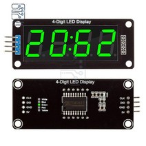 0.56 인치 4 자리 7 세그먼트 LED 디스플레이 디지털 튜브 시계 모듈 더블 도트 TM1637 arduino용 블루 옐로우 화이트 그린 레드, [05] 4 Digit green, 05 4 Digit green