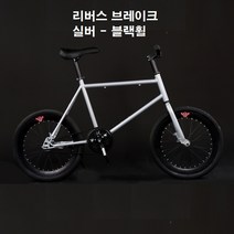 리버스브레이크 미니 자전거 20인치 경량 미니벨로 로드 디스크브레이크 팻바이크 스프린터, 리버스브레이크 실버-블랙휠