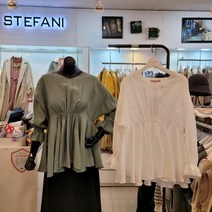 [스테파니] 비비 긴팔 허리 스트링 플레어 블라우스 SH2113 뉴코아울산점